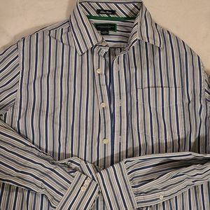 Men's American Eagle Striped Button Up Shirt LG